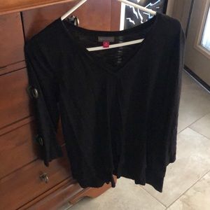 Vince Camuto 3/4 sleeve black top